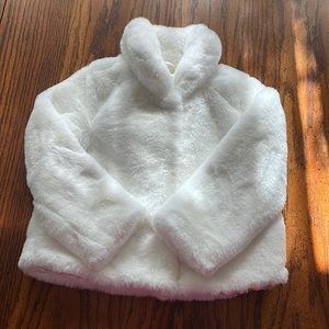 White Faux Fur Lined Children’s Place little girl jacket